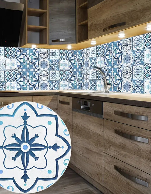 Load image into Gallery viewer, Blue Retro Tile Pattern for Home Renovation and Decor
