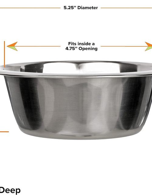 Load image into Gallery viewer, Stainless Steel Dog and Cat Bowls (2 Pack) Neater Feeder Deluxe or Express Extra Replacement Bowl (Metal Food and Water Dish) (1.5 Cup Deep)
