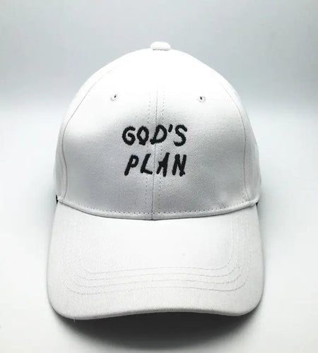 GOD'S PLAN Cotton Baseball Cap with Embroidery