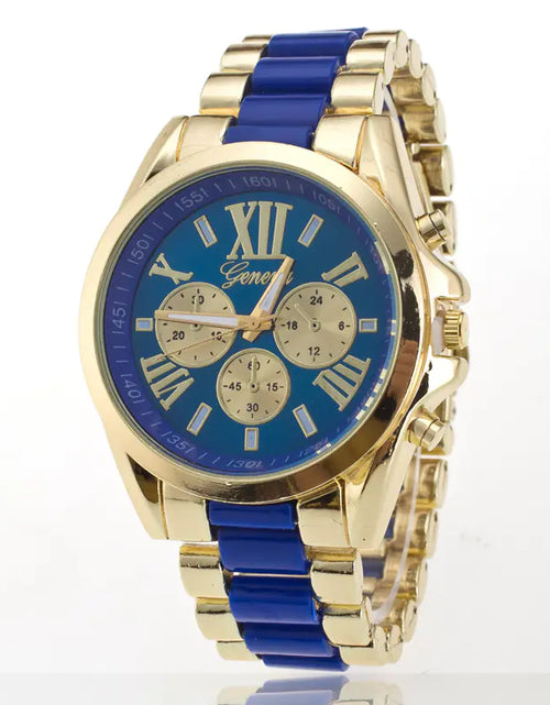 Load image into Gallery viewer, Watch with Three Eyes and Steel Band, Geneva Style
