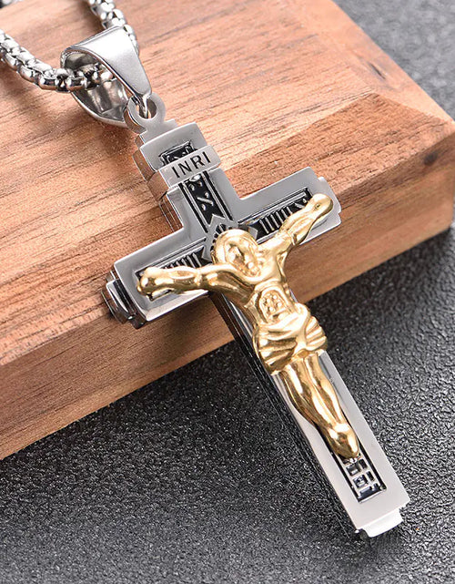 Load image into Gallery viewer, Titanium Steel Cross Necklace for Men's Style (Wholesale)
