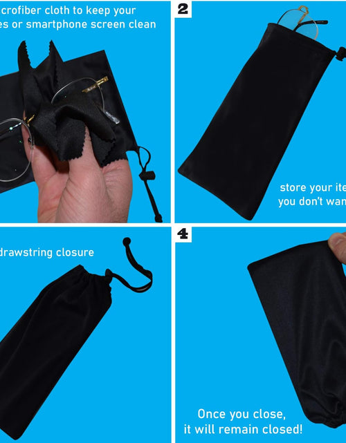 Load image into Gallery viewer, Sunglasses Pouch Soft Slim Glasses and Phone Case with Drawstring Closure
