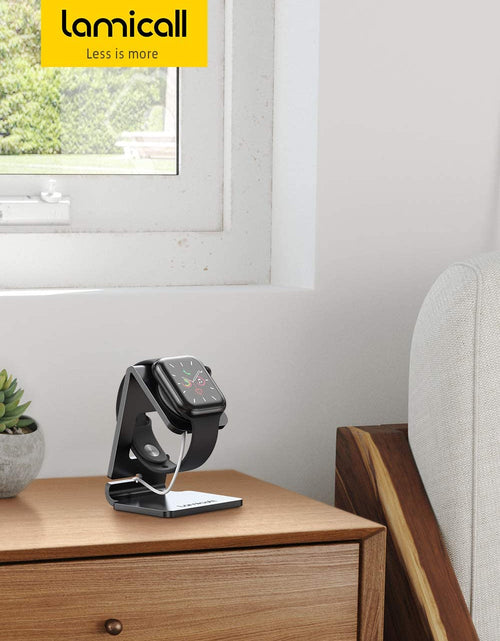 Load image into Gallery viewer, Stand for Apple Watch, Charging Stand - Desk Watch Stand Holder Charging Dock Station Compatible with Apple Watch Series SE Ultra/Series 8/7/6/5/4/3/2/1, 49Mm/45Mm/44Mm/42Mm/41Mm/ 38Mm, Black
