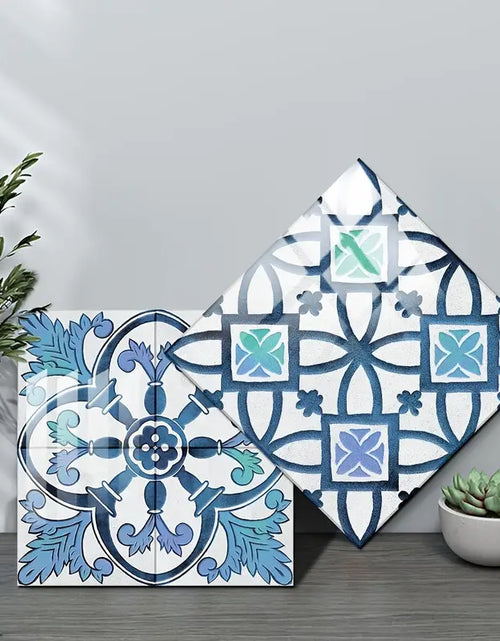 Load image into Gallery viewer, Blue Retro Tile Pattern for Home Renovation and Decor

