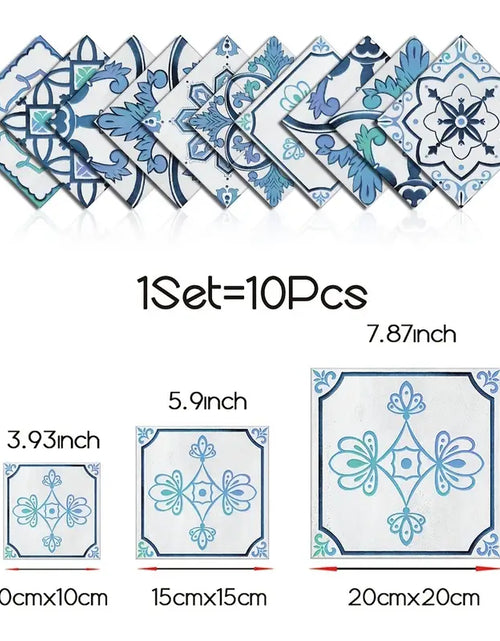 Load image into Gallery viewer, Blue Retro Tile Pattern for Home Renovation and Decor
