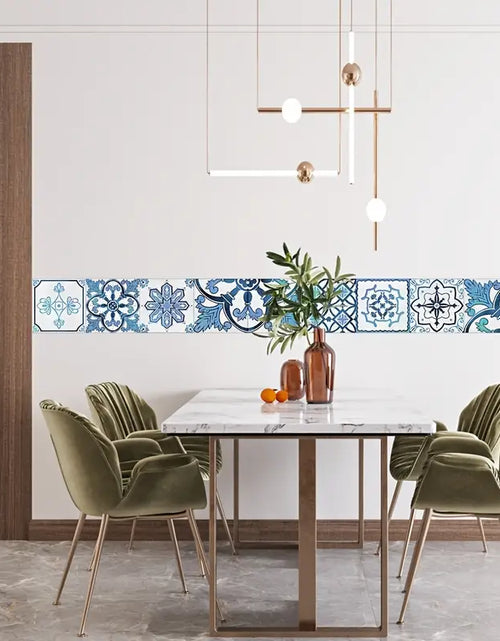 Load image into Gallery viewer, Blue Retro Tile Pattern for Home Renovation and Decor
