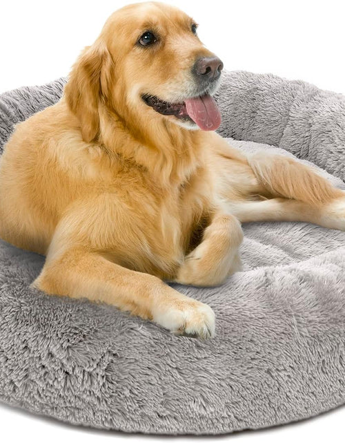 Load image into Gallery viewer, Donut Cat Bed, Faux Fur Dog Beds for Medium Small Dogs - Self Warming Indoor round Pillow Cuddle

