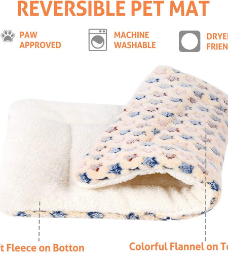 Dog Bed Crate Pad Ultra Soft Pet Bed with Cute Star Print Washable Crate Mat for Large Medium Small Dogs Reversible Fleece Dog Crate Kennel Mat Cat Bed Liner 21 X 12 Inch Brown