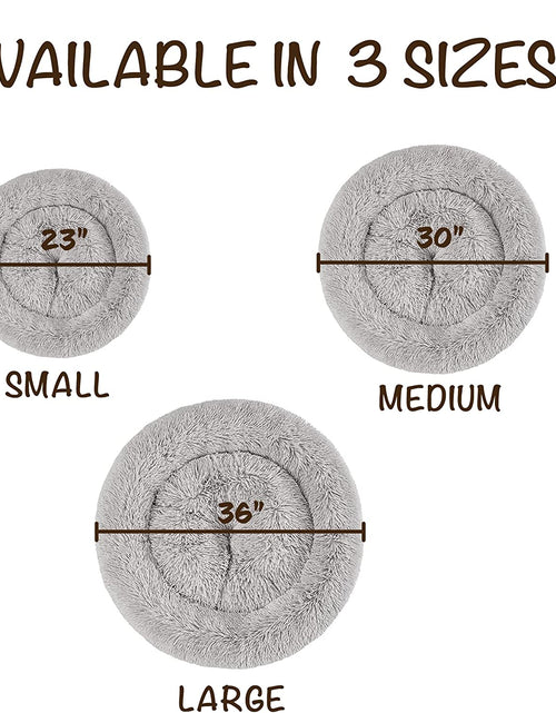 Load image into Gallery viewer, Donut Cat Bed, Faux Fur Dog Beds for Medium Small Dogs - Self Warming Indoor round Pillow Cuddle
