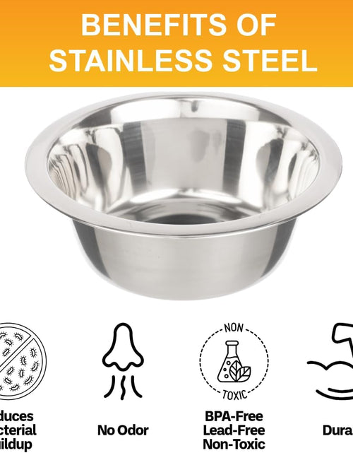 Load image into Gallery viewer, Stainless Steel Dog and Cat Bowls (2 Pack) Neater Feeder Deluxe or Express Extra Replacement Bowl (Metal Food and Water Dish) (1.5 Cup Deep)
