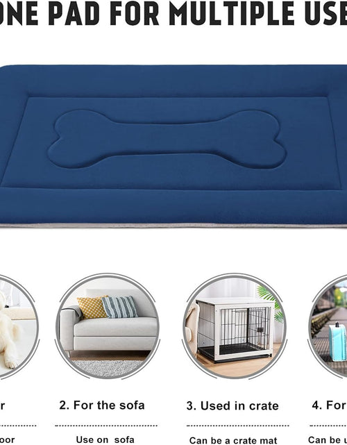Load image into Gallery viewer, Dog Bed Large Crate Mat 42 in Non-Slip Washable Soft Mattress Kennel Pads
