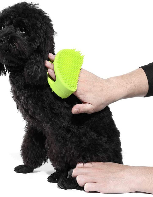 Load image into Gallery viewer, Dog Brush &amp; Cat Brush, Soft Silicone Dog Grooming Brush, Pet Bath &amp; Massage Brush for Cats and Dogs with Short or Long Hair, Cat Slicker Shedding Hair Brush for All Pet Sizes Purple
